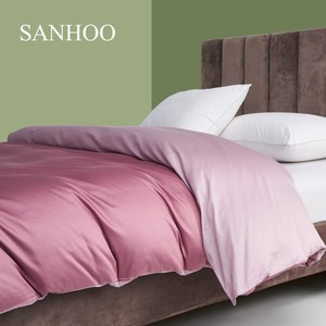 SANHOO Luxus 5 Sterne Hotel 100% ägyptische Baumwolle 600 Faden zahl Bettlaken Set Custom Stripe Satin Stickerei Bettwäsche Set - Product Image 3