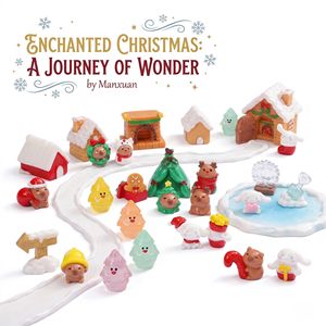 Vente en gros B2B : Figurines en résine crémeuse pastel Dinky Sugar Plum Dress-up Baby <span class=keywords><strong>Zoo</strong></span> pour cadeau de Noël secret et décorations miniatures pour la maison - Product Image 6