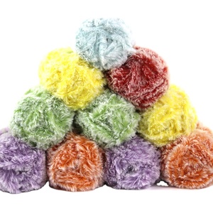 Hàng Tồn Kho Dồi Dào Sợi Đan Móc Lông Giả Lông Mịn 100% Polyester Dùng Cho Tất Dệt Kim Bán Sỉ - Product Image 1