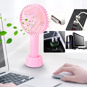 Gran oferta, mini ventilador de base portátil, luz recargable USB, ventilador de mano de refrigeración por aire, ventilador de ajuste de 3 velocidades, ventiladores prácticos portátiles - Product Image 5