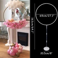 Décorations de mariage, fête d'anniversaire, baby shower, décoration de ballons, arche de ballons circulaire 163x73cm, support de ballons, kit de support