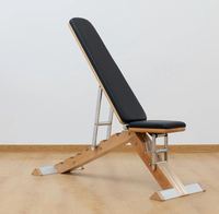 Banc d'entraînement multifonctionnel complet pour la salle de sport, en bois massif, réglable, avec un aspect élégant pour les exercices corporels généraux