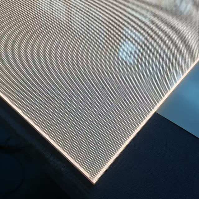 4mm 5mm 6mm 8mm 10mm Laser Dotting LGP Custom Backlight Panel Led Light Sheet Panel for Light up logo ,display ,graphic