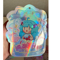 Sac d'emballage en plastique laser personnalisé pour autocollants 3D, badges de jeu de dessins animés et cartes d'animation sur le thème des extraterrestres