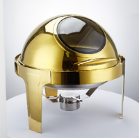Chauffe-Plat Buffet en Acier Inoxydable Manqi, Alimenté à l'Alcool, Écologique, Capacité 9L/6L, Idéal pour la Restauration, les Hôtels, Garantie 1 An