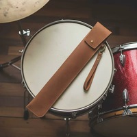 Sac pour baguettes de batterie en cuir PU, étui portable pour baguettes avec sangle, pochette compacte pour baguettes pour batteurs