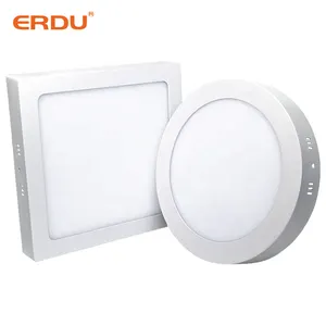 ERDU Oberflächen montierte Innen beleuchtung Aluminium Smd Runde quadratische Decke LED Slim Panel Light