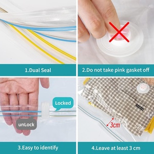 Sacs de rangement sous vide 12 Jumbo Space Saver Sealer Airtight Compression Plastic Multifunction Europe Design Clothes Pillows - Product Image 6