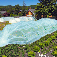 Kit complet de serre tunnel de jardin moderne et écologique petits cerceaux couverture de plante tissu support piquets pression Nature