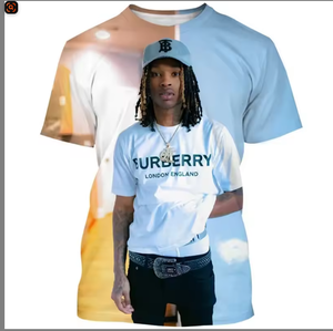 T-shirt tissé imprimé en 3D Rapper <span class=keywords><strong>King</strong></span> <span class=keywords><strong>Von</strong></span> 2025 pour homme, style Hip Hop R.I.P., manches courtes, imprimé numérique, coupe régulière, respirant - Product Image 4