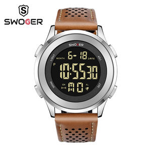 <span class=keywords><strong>Reloj</strong></span> electrónico Fashional SWOGGER 1013 nuevo modelo superventas estilo deportivo multifuncional correa de cuero genuino <span class=keywords><strong>reloj</strong></span> <span class=keywords><strong>Digital</strong></span> - Product Image 3