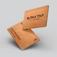 Carte-clé RFID en bois personnalisée, mini-étiquette 13,56 MHz 1K pour hôtels, complexes hôteliers, serrures intelligentes, écologique, étanche, gravée au laser