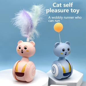 Nuevo Juguete de Plástico Ecológico con Plumas para Gatos, Divertido Juguete Interactivo con Forma de Vaso - Product Image 3