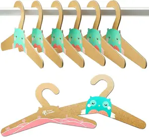 Children Cardboard Hangers Eco Friendly Recycled Paper Clothes Hanger For Kids