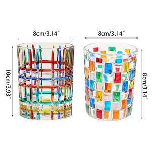 Copas de vino sin tallo pintadas a mano, arte español Manual, copa de vino de cristal, copa de vidrio, copa de whisky pintada a mano - Product Image 5