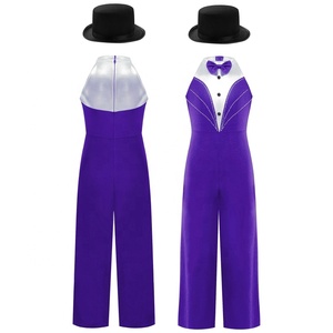 Traje de Baile de Jazz para Niñas de 6 a 16 Años, Mono Metálico para Actuaciones en Escenario, Fiestas Temáticas, Conjunto de Body, Disfraz de Danza Contemporánea de Lujo - Product Image 2