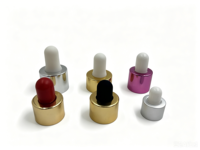 Embout compte-gouttes en silicone personnalisé pour pipette en verre d'huile essentielle, bouchon de distribution, embout de scellage avec impression de logo OEM