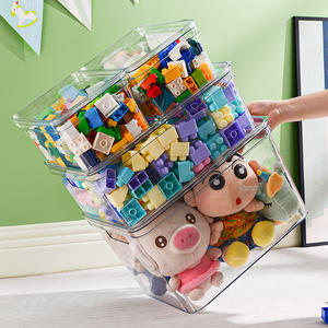 Caja de Almacenamiento de Juguetes de Plástico Transparente, Moderna y Sencilla, para Legos y Peluches de Niños - Product Image 2