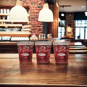 Gobelet à café en papier jetable à paroi simple de 236 ml (8 oz) avec couvercle, imprimable, pour la vente en gros, idéal pour les commandes à emporter de Noël - Product Image 3