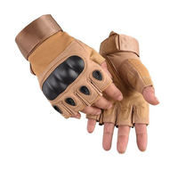 Gants tactiques mi-doigts de haute qualité pour usage extérieur, en microfibre, unisexe