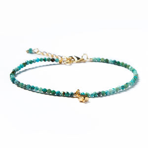 New <b>Women</b> Mini Energy Gemstone Turquoise <b>Bead</b> <b>Bracelet</b> With Star Charms Ready to Ship - Product Image 3