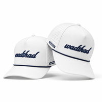 Gorra de Golf de Cinco Paneles, Perforada con Láser, Impermeable, Bordado 3D en Relieve, Transpirable, de Secado Rápido, Malla Deportiva para Exteriores, Unisex