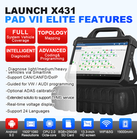 Lanciare X431 PAD VII Elite Auto Scanner strumento J2534 programma 13.3 pollici Touch Screen supporta può FD DOIP per i modelli Camry Q5