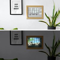 Éclairage LED Peinture Décoration Cadre Photo Lumineux Lampe de Table 3 Modes Peintures Lumineuses Veilleuses