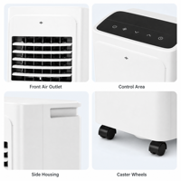 Climatiseur portable 3 en 1, 11000 BTU ASHRAE 7200 SACC DOE 110V 60Hz, climatiseur mobile domestique avec télécommande