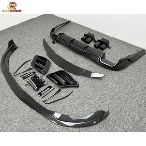 ชุดแต่งคาร์บอนไฟเบอร์แบบแห้งสไตล์ B สำหรับรถยนต์เมอร์เซเดส-เบนซ์ เอสคลาส W223 S580 ปี 2021-2024 ประกอบด้วยสปอยเลอร์หลัง ดิฟฟิวเซอร์ ปลายท่อไอเสีย และลิปหน้า - Product Image 2