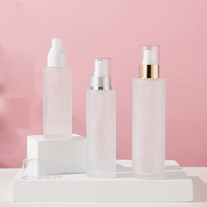 50ml/4oz Frosted Glass kho tốt Mist Spray Chai 100ml xi lanh Lotion chai với bơm cap cho kem chăm sóc da và mascara - Product Image 3