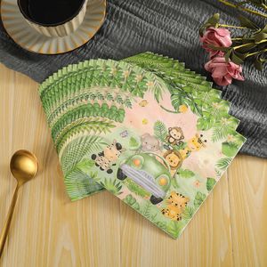 New cross-border <b>colored</b> printed napkins, party <b>tissues</b>, themed party animal park party disposable napkins - Product Image 3