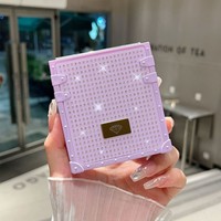 Casing Ponsel Berlian Mewah untuk Samsung Z Flip 6 5 4 3 Kristal Persegi Anti Benturan Pelindung Cover Shell