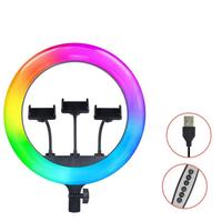 Support trépied professionnel de 18 pouces de hauteur avec anneau lumineux RVB pour téléphone, appareil photo et lampe de sol – Vente en gros