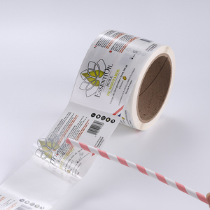 Étiquettes imperméables imprimées sur mesure Rouleaux d'autocollants adhésifs Étiquettes transparentes en rouleau Rouleaux d'autocollants en vinyle - Product Image 2