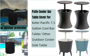 210D/420D Oxford Heavy Duty Round Beer Cooler <strong>Cover</strong> Waterproof Dustproof <strong>Outdoor</strong> Patio Bar <strong>Table</strong> <strong>Cover</strong> - Product Image 4