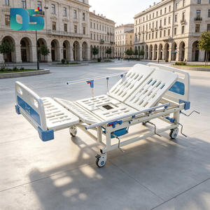 Letto Ospedaliero Manuale Compatto con Asta Portaflebo, Facile da Riporre, per Pazienti Paralizzati - Product Image 6