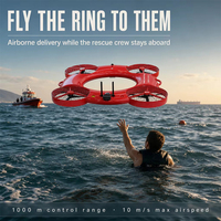 Drone de sauvetage intelligent électrique, robot de sauvetage aquatique d'urgence, bouée de sauvetage sans fil, bouée de sauvetage électrique, produits de sécurité aquatique