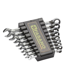 Jeu de clés mixtes Fasano Tools, 11 pièces, métriques 8-19 mm, réparation automobile - Product Image 1