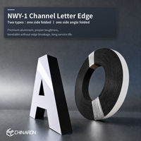 Bande de profilé aluminium plié sur mesure pour accessoires de signalétique LED 3D en lettres lumineuses