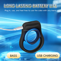 Silikon-Penisring-Stimulator mit Doppelmotoren, 10 Vibrationsstufen, Fernbedienung, Sexspielzeug für Erwachsene, für Männer, Paare, Vibrator, Penisring
