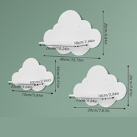 Ensemble de 3 étagères flottantes en forme de nuage pour la chambre d'enfant, joli présentoir mural blanc pour la décoration de la chambre des enfants.