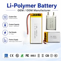 Baterai Lipo 350mAh 682030 3.7V Isi Ulang Grosir Dengan PCB untuk GPS Hewan Peliharaan, Kalung Anjing, Pelacak IoT, Baterai Soft Pack