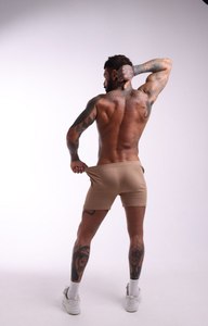 Calzoncillos Bóxer de Algodón Beige para Hombre, Transpirables, Suaves y Cómodos, Ropa Interior Clásica de Algodón, Producción en Fábrica a Gran Escala - Product Image 2