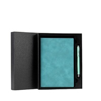 Set de Cuaderno A5 de Tapa Dura con Logotipo Personalizado, Cuaderno de Cuero y Bolígrafo para Navidad, Encuadernación Térmica