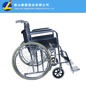 Fauteuil roulant manuel Jianlian pliable avec frein en U pour personnes âgées et handicapées - Product Image 2