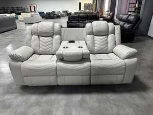 Smart Home Furniture Compressed Leather Power Recliner Sectional Couch Set with USB Charge LED Light Cool Cup Living Room <b>Sofa</b> - Product Image 6