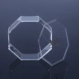 Boîte de rangement transparente et personnalisée, octogonale en verre plexiglas acrylique, transparente, pour exposition