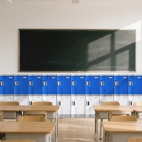 Casier électronique coloré en plastique ABS sécurisé pour enfants avec 14 compartiments pour le rangement des cartables en classe de maternelle