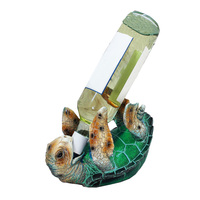 Porte-bouteille en résine personnalisée en forme de tortue de mer, figurine mignonne et créative, tortue nautique, porte-vin de table, décoration de cave à vin, ornement